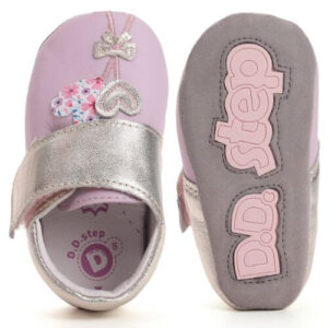 Pantofiori de interior copii fete din piele DD Step, Roz – K1596-52122