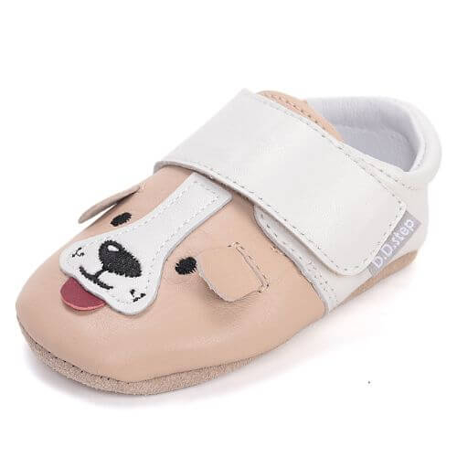 Pantofiori de interior copii baieti din piele DD Step, Crem – K1596-61565