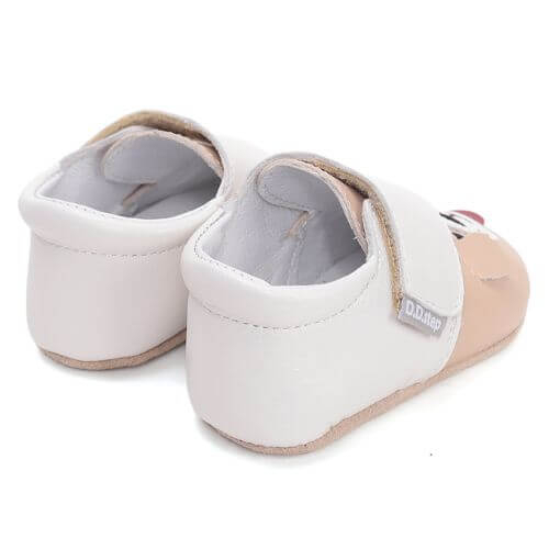 Pantofiori de interior copii baieti din piele DD Step, Crem – K1596-61565