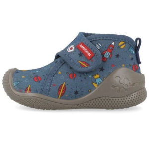 Pantofiori de interior copii baieti din textil Biomecanics, Albastru – 251146-A224