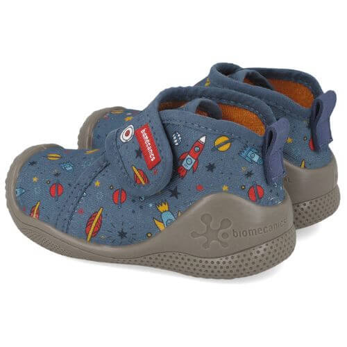 Pantofiori de interior copii baieti din textil Biomecanics, Albastru – 251146-A224