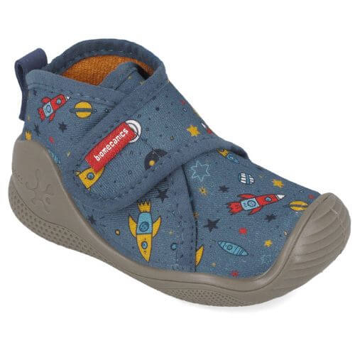 Pantofiori de interior copii baieti din textil Biomecanics, Albastru – 251146-A224