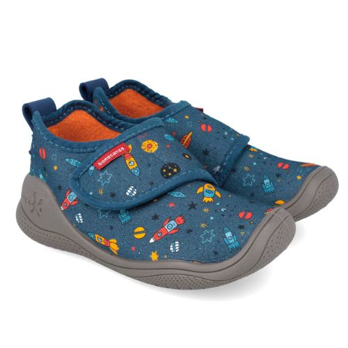 Pantofiori de interior copii baieti din textil Biomecanics, Albastru – 251282-A224