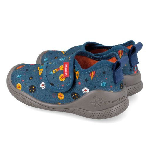 Pantofiori de interior copii baieti din textil Biomecanics, Albastru – 251282-A224