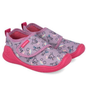 Pantofiori de interior copii fete din textil Biomecanics, Lila – 251281-A164