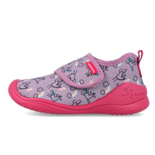 Pantofiori de interior copii fete din textil Biomecanics, Lila – 251281-A164