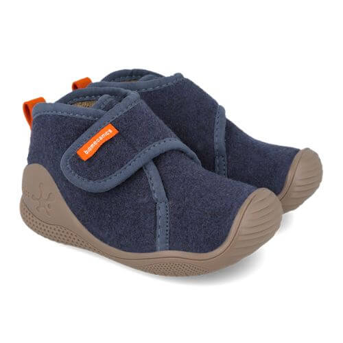 Pantofiori de interior copii baieti din textil Biomecanics, Albastru – 261180-A089