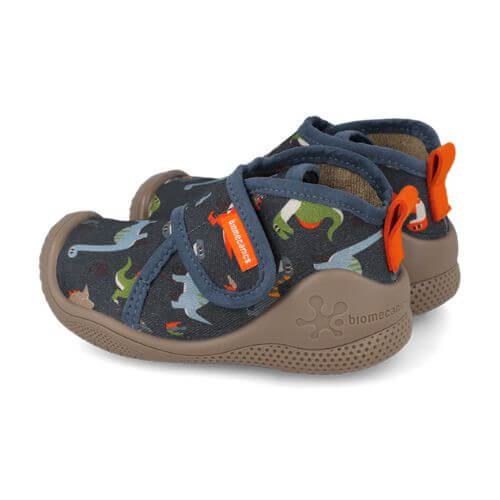 Pantofiori de interior copii baieti din textil Biomecanics, Albastru – 261184-A089