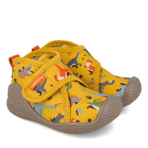 Pantofiori de interior copii baieti din textil Biomecanics, Galben – 261184-C570