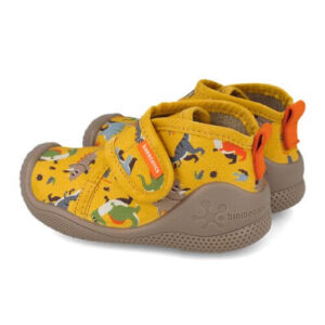Pantofiori de interior copii baieti din textil Biomecanics, Galben – 261184-C570