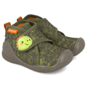 Pantofiori de interior copii baieti din textil Biomecanics, Verde – 251145-B442