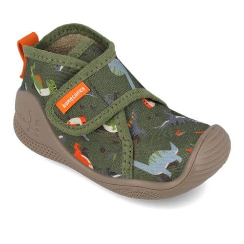 Pantofiori de interior copii baieti din textil Biomecanics, Verde – 261184-B801