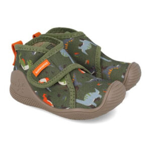 Pantofiori de interior copii baieti din textil Biomecanics, Verde – 261184-B801
