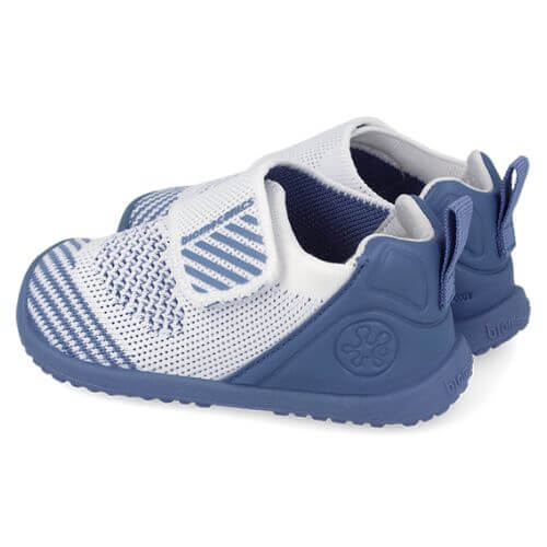 Pantofiori de interior copii baieti din textil calapod lat Biomecanics, Alb – 262188-C834
