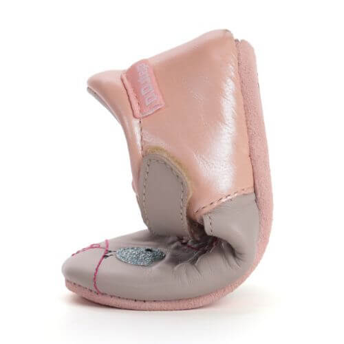 Pantofiori de interior copii fete din piele DD Step, Gri – K1596-52414