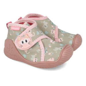 Pantofiori de interior copii fete din textil Biomecanics, Albastru- 261182-C601