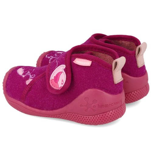 Pantofiori de interior copii fete din textil Biomecanics, Fucsia – 251142-A146