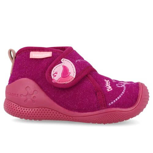 Pantofiori de interior copii fete din textil Biomecanics, Fucsia – 251142-A146