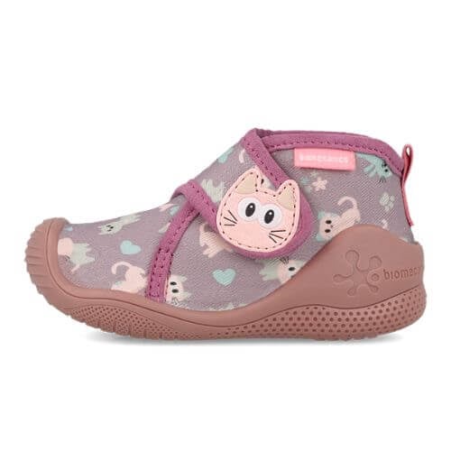 Pantofiori de interior copii fete din textil Biomecanics, Lila – 261282-A164