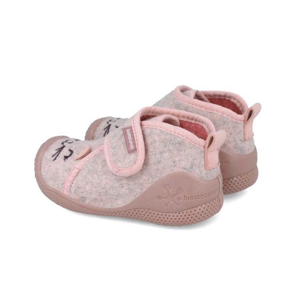 Pantofiori de interior copii fete din textil Biomecanics, Roz – 251141-B032
