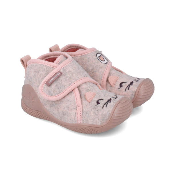 Pantofiori de interior copii fete din textil Biomecanics, Roz – 251141-B032