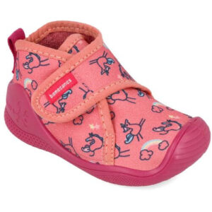 Pantofiori de interior copii fete din textil Biomecanics, Roz Coral – 251143-B488