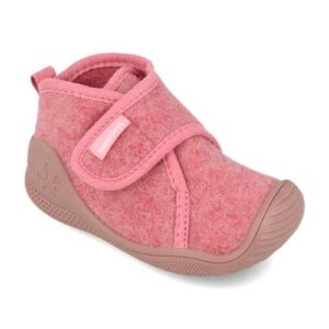 Pantofiori de interior copii fete din textil Biomecanics, Roz – 261180-B144