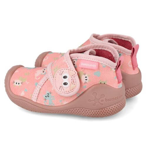 Pantofiori de interior copii fete din textil Biomecanics, Roz- 261182-B032