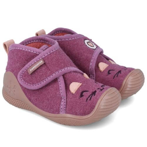 Pantofiori de interior copii fete din textil Biomecanics, Fucsia – 251141-A146