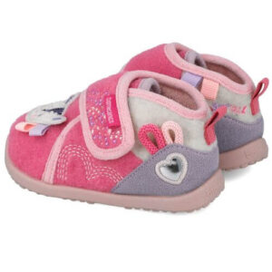 Pantofiori de interior copii fete din textil Calapod lat Biomecanics, Roz – 251172-A329