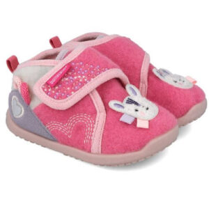 Pantofiori de interior copii fete din textil Calapod lat Biomecanics, Roz – 251172-A329