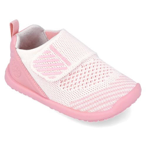 Pantofiori de interior copii fete din textil calapod lat Biomecanics, Alb – 262188-F113