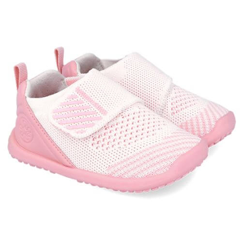 Pantofiori de interior copii fete din textil calapod lat Biomecanics, Alb – 262188-F113