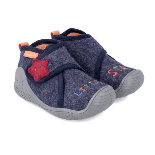 Pantofiori de interior copii baieti din textil Biomecanics, Albastru – 231289-A