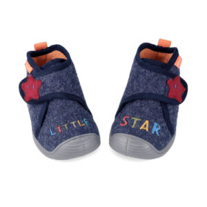 Pantofiori de interior copii baieti din textil Biomecanics, Albastru – 231289-A
