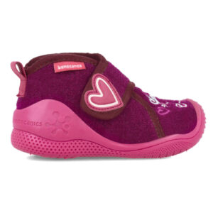 Pantofiori de interior copii fete din textil Biomecanics, Visiniu – 241151-C794