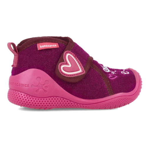 Pantofiori de interior copii fete din textil Biomecanics, Visiniu – 241151-C794