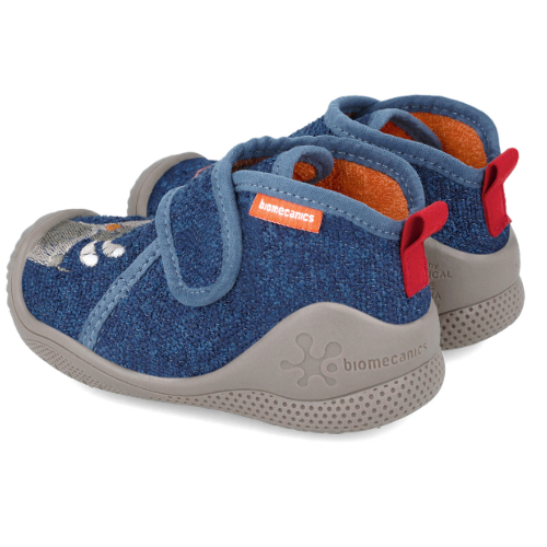 Pantofiori de interior copii baieti din textil Biomecanics, Albastru – 241155-A089