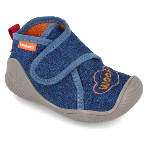 Pantofiori de interior copii baieti din textil Biomecanics, Albastru – 241155-A089