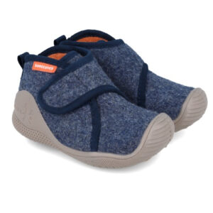 Pantofiori de interior copii baieti din textil Biomecanics, Albastru – 241290-A089