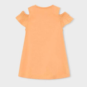 Rochie din bumbac si gentuta pentru fete Mayoral, Pumpkin – 3941-10