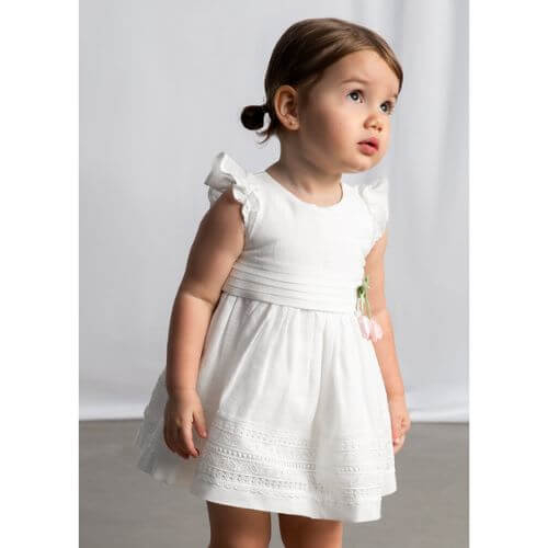 Rochie din bumbac Mayoral, Alb – 1907-042