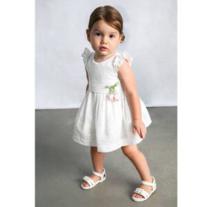 Rochie din bumbac Mayoral, Alb – 1907-042