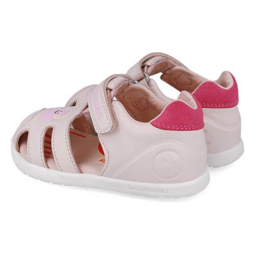 Sandale copii fete calapod lat din piele Biomecanics, Roz – 252166-C779