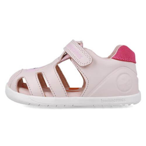 Sandale copii fete calapod lat din piele Biomecanics, Roz – 252166-C779