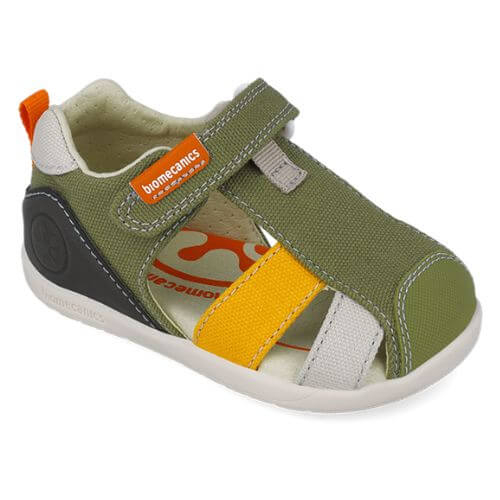 Sandale copii baieti calapod lat din textil Biomecanics, Verde – 252198-B801
