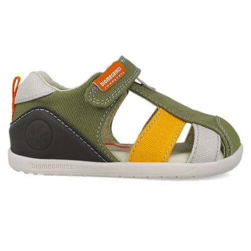 Sandale copii baieti calapod lat din textil Biomecanics, Verde – 252198-B801