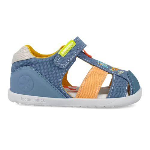 Sandale copii baieti calapod lat din textil Biomecanics, Albastru – 262198-A371