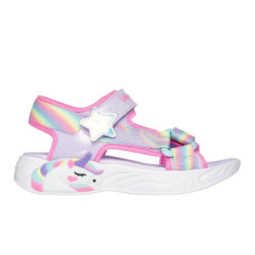 Sandale copii fete cu LED din material sintetic Skechers, Lavanda – 303107-LVMT Sandale copii fete cu LED din material sintetic Skechers, Lavanda – 303107-LVMT