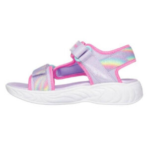 Sandale copii fete cu LED din material sintetic Skechers, Lavanda – 303107-LVMT